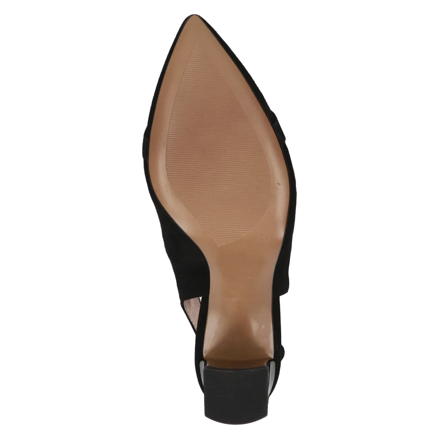 Black Suede Slingback by Caprice