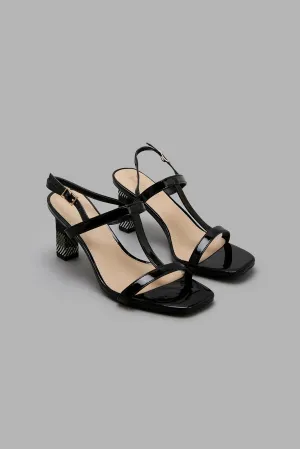 Black T-Bar Sandal