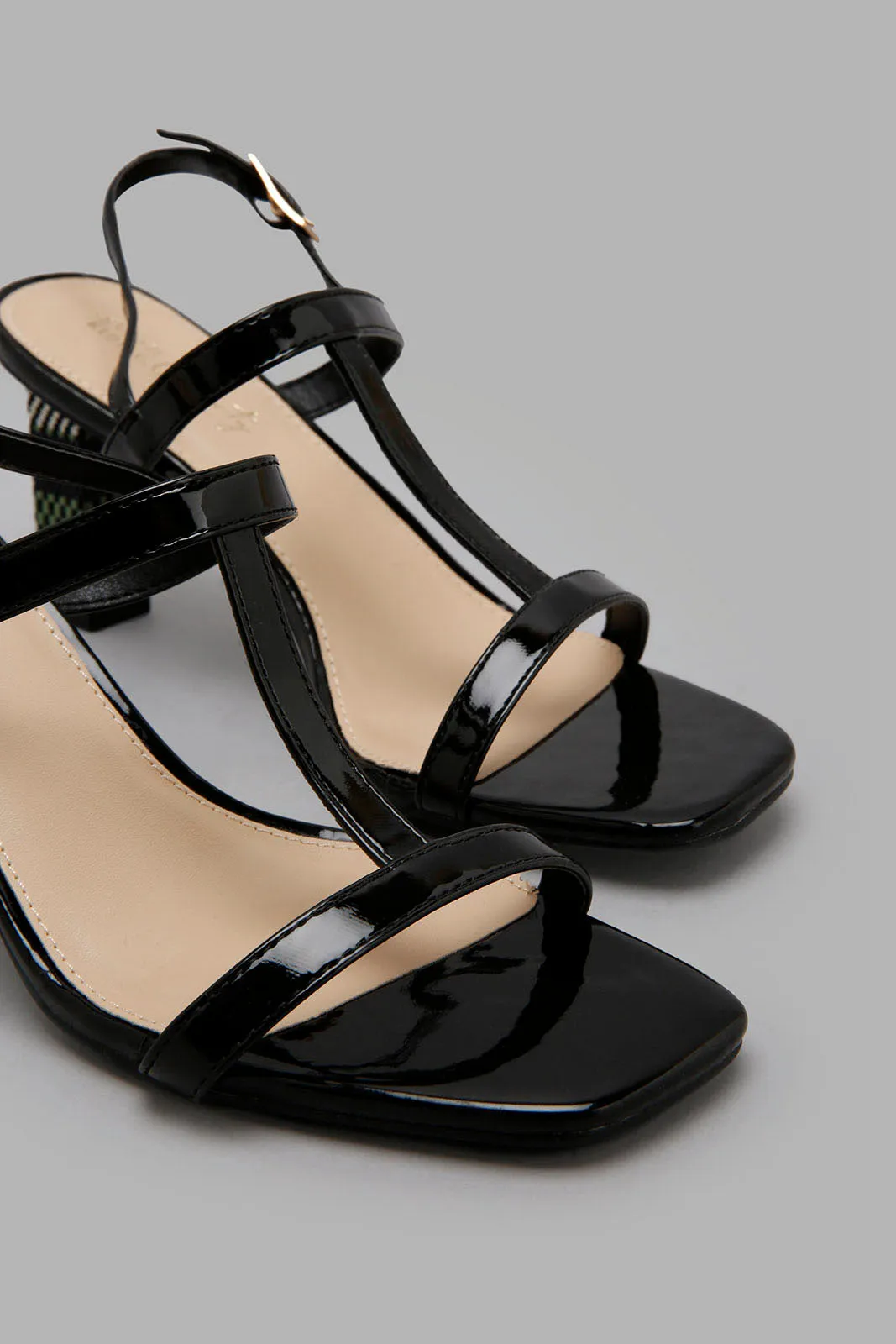 Black T-Bar Sandal