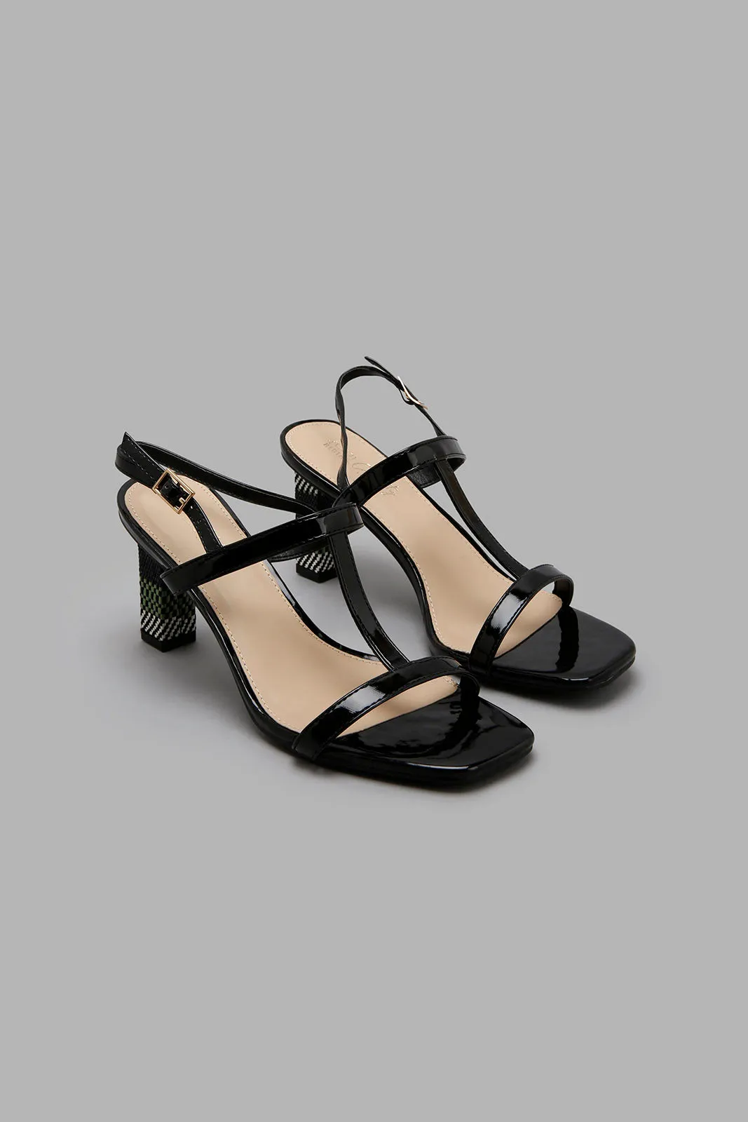 Black T-Bar Sandal