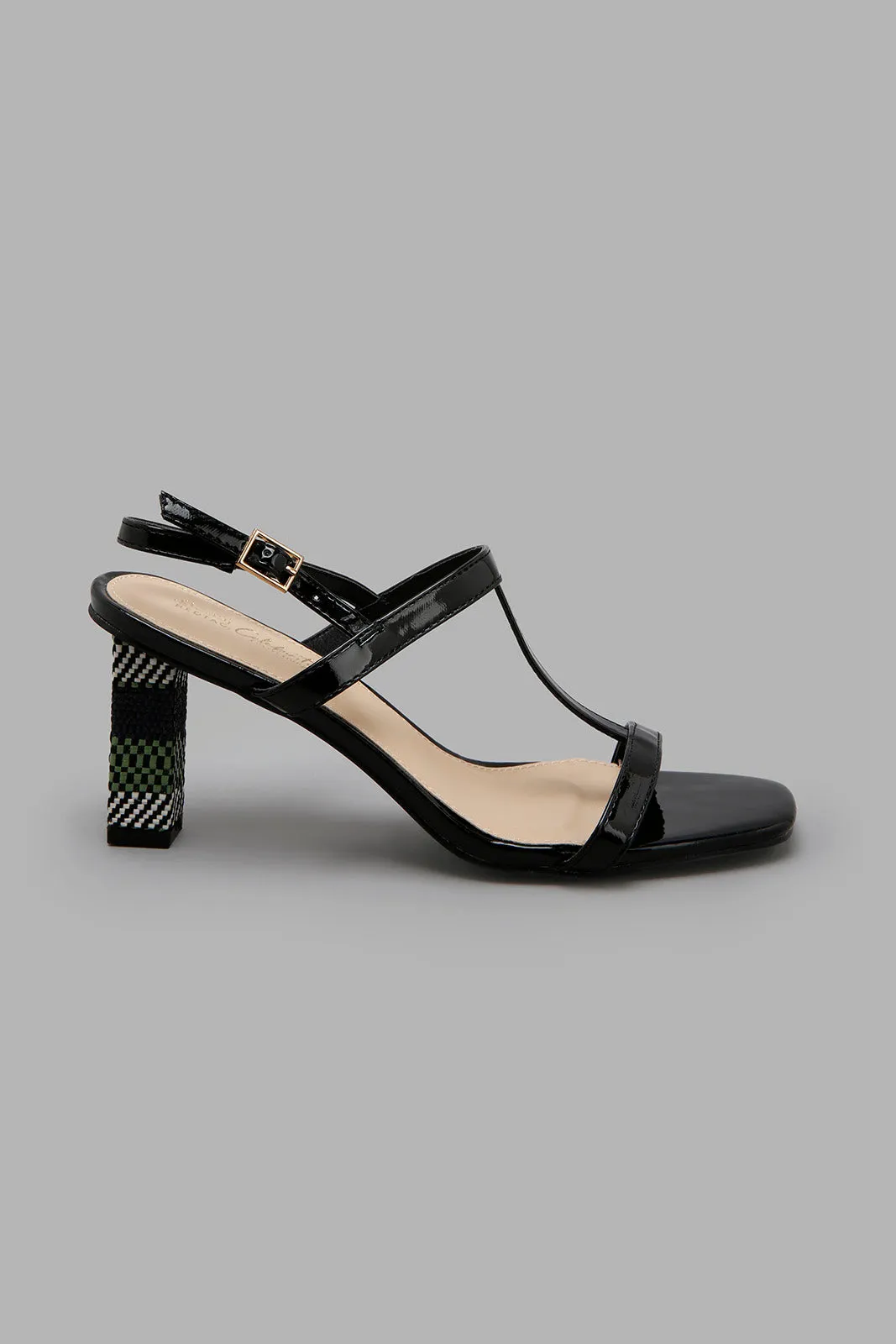Black T-Bar Sandal