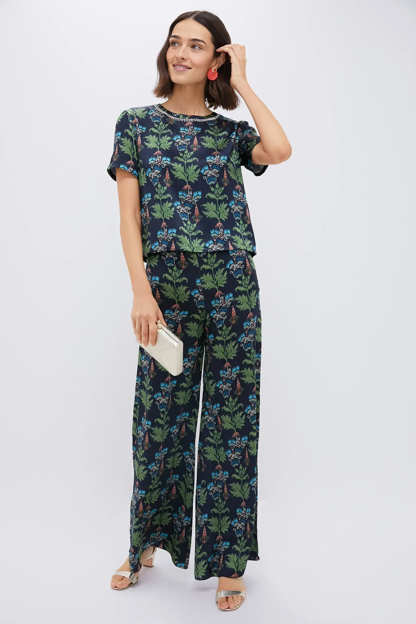 Blue Persian Botanic Blair Pants