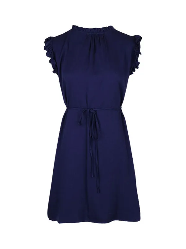 Blue Zone Planet |  Ava's Feifei Sleeve Solid Color Mini Dress
