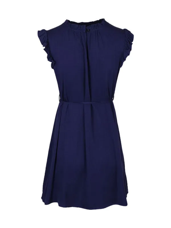 Blue Zone Planet |  Ava's Feifei Sleeve Solid Color Mini Dress