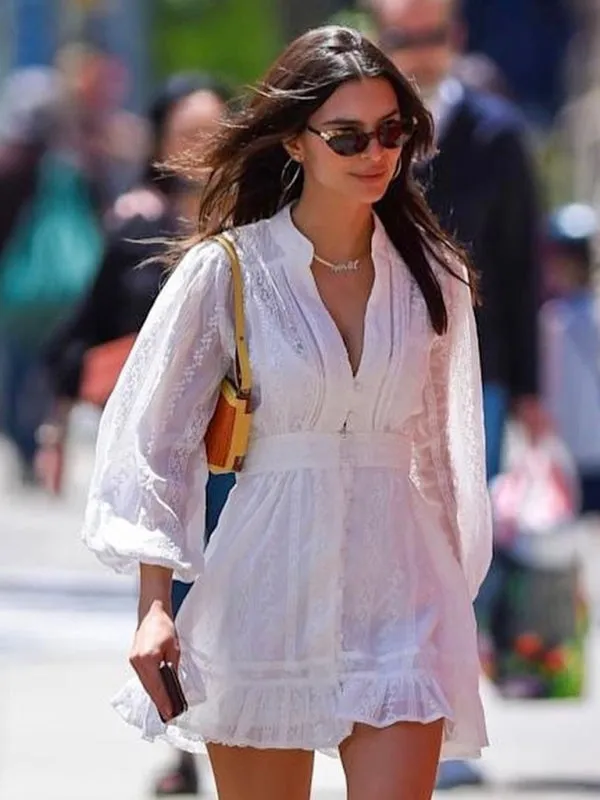 Blue Zone Planet |  Charlotte's French Style Single-Breasted Square Neck Pleated Mini Dress