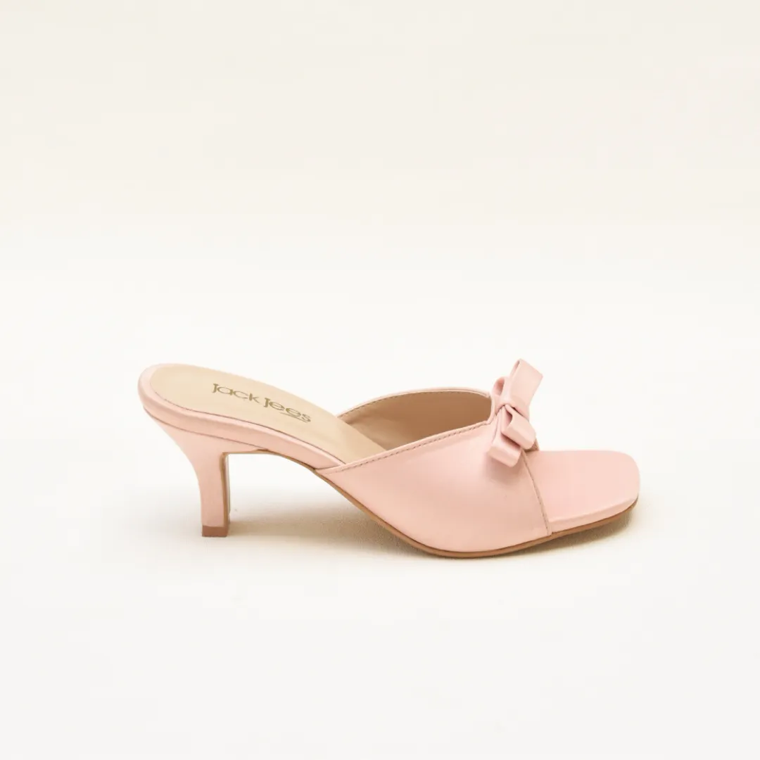 Bow Slip Mule Pink