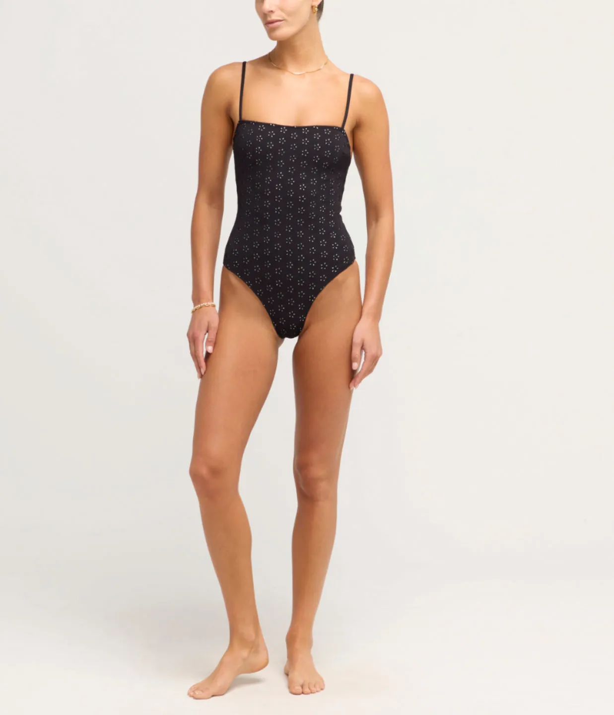 Broderie One Piece in Noir