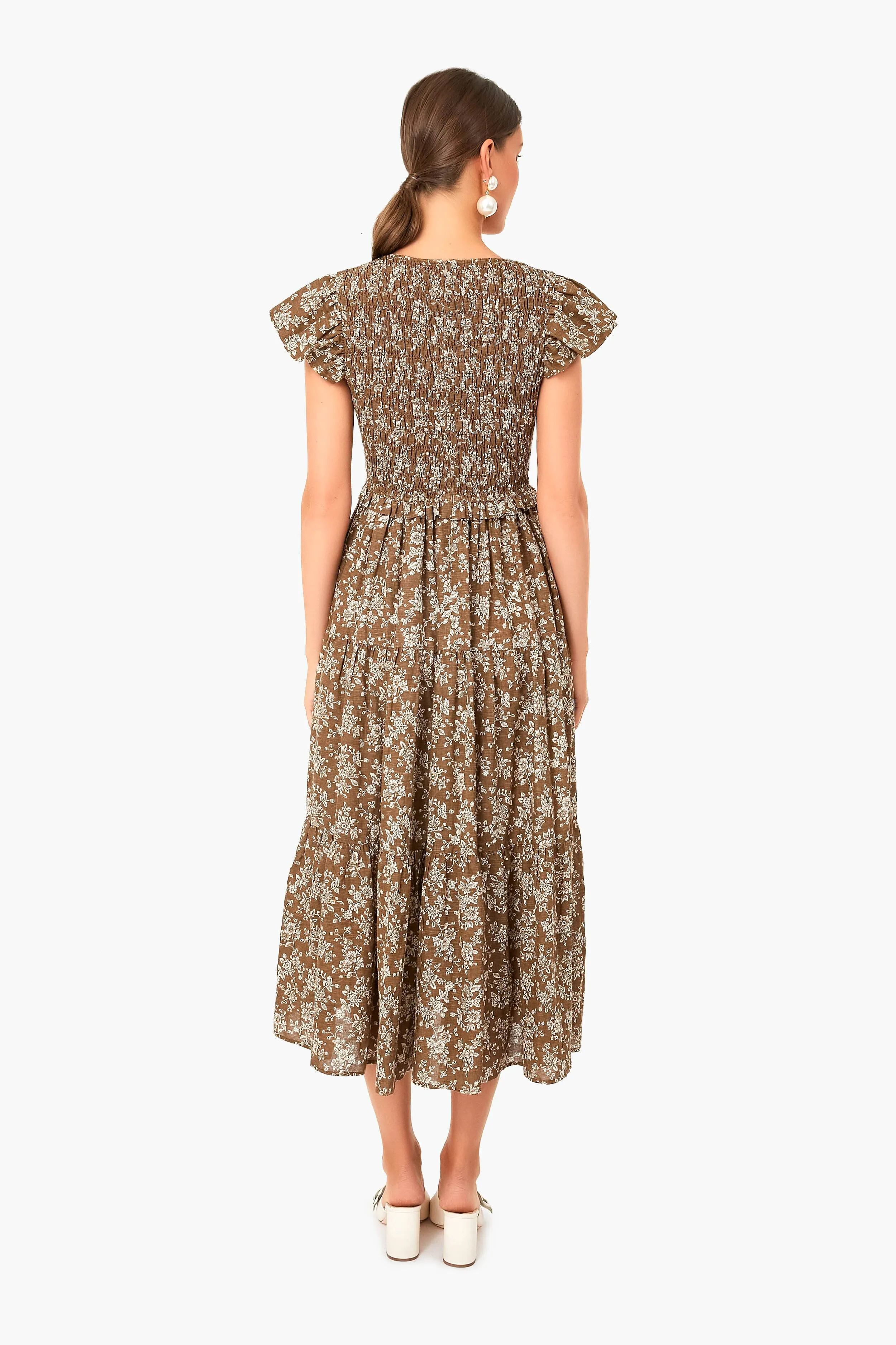 Brown Floral Phoebe Dress