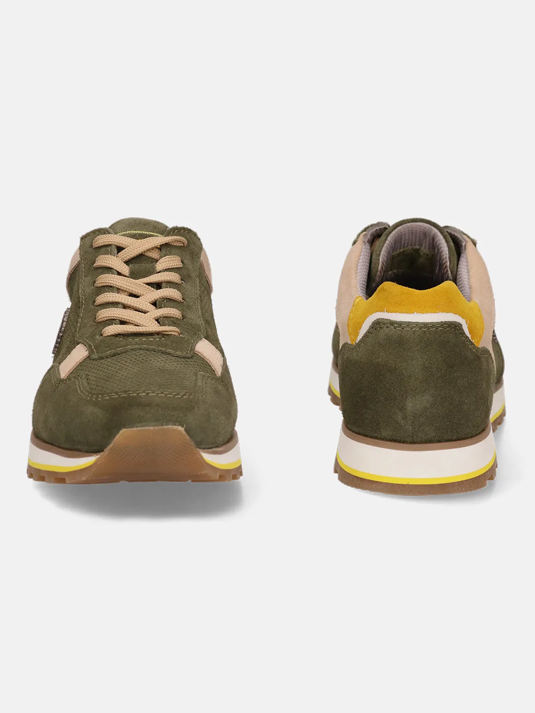 bugatti Dark Green Suede Sneakers