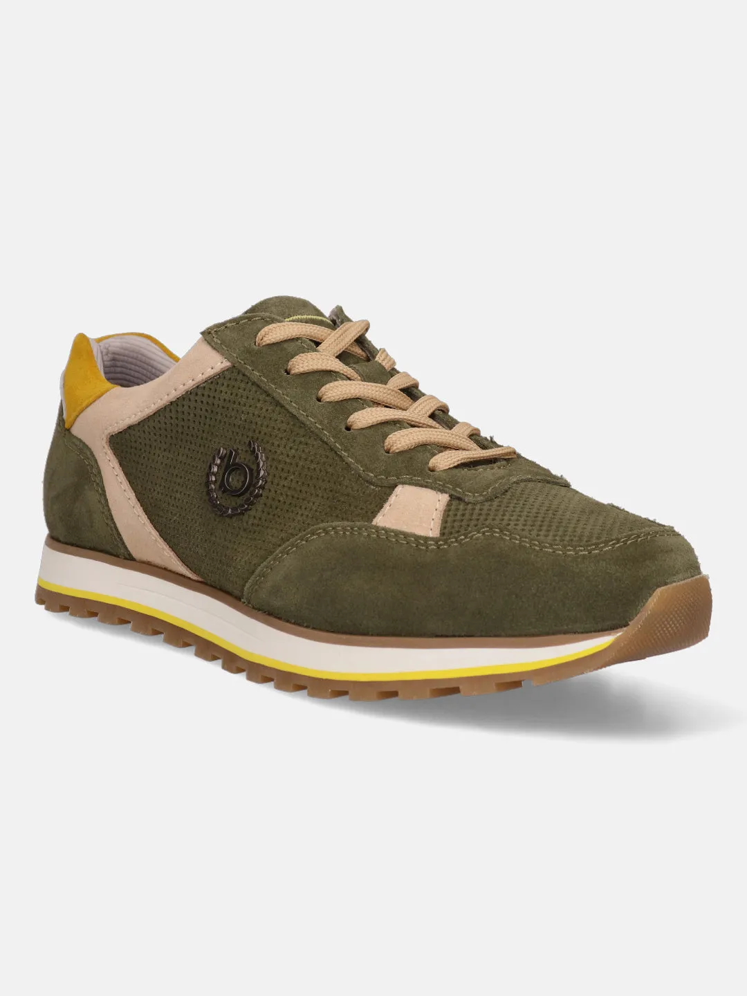 bugatti Dark Green Suede Sneakers