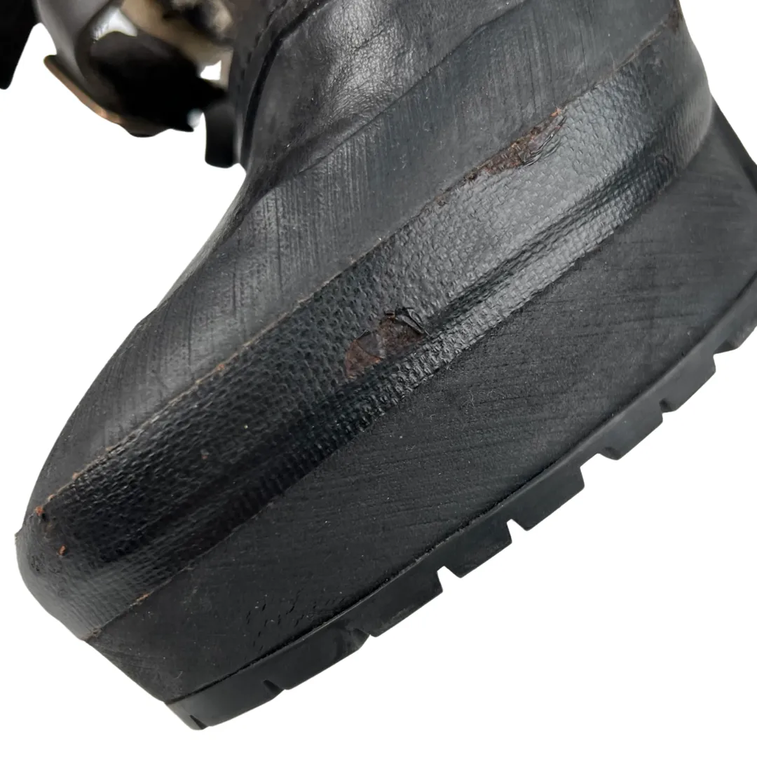 Burberry Prorsum Shearling Lined Black Leather Platform Ankle Boots