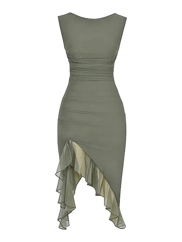 Caprice – Stretch mesh – Black dress
