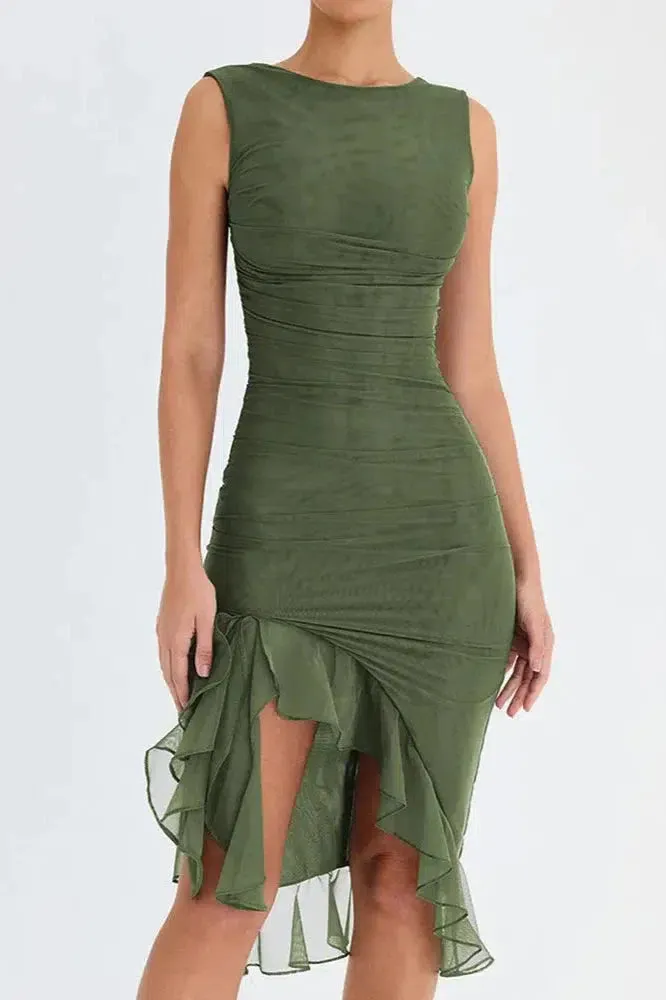 Caprice – Stretch mesh – Black dress