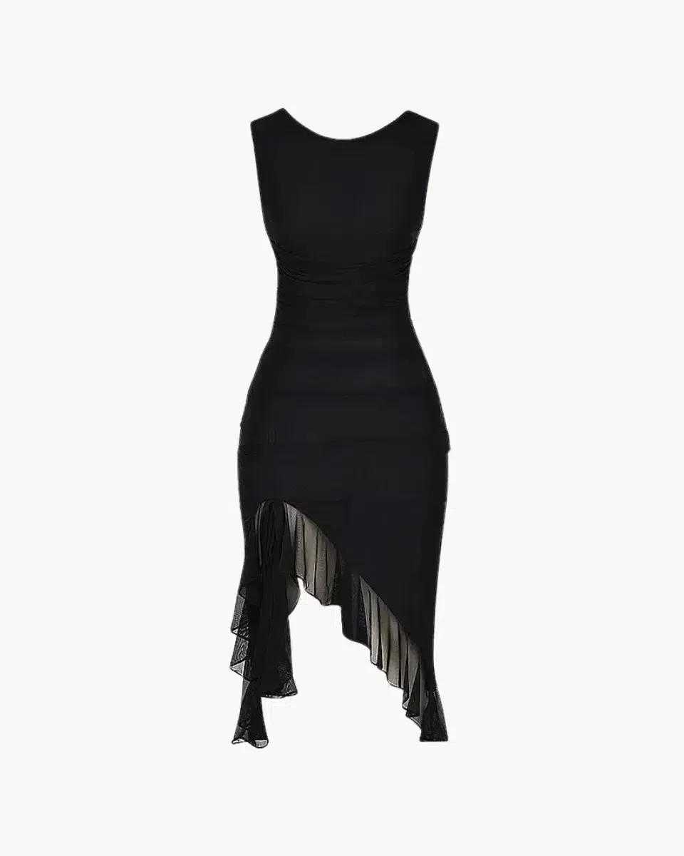 Caprice – Stretch mesh – Black dress