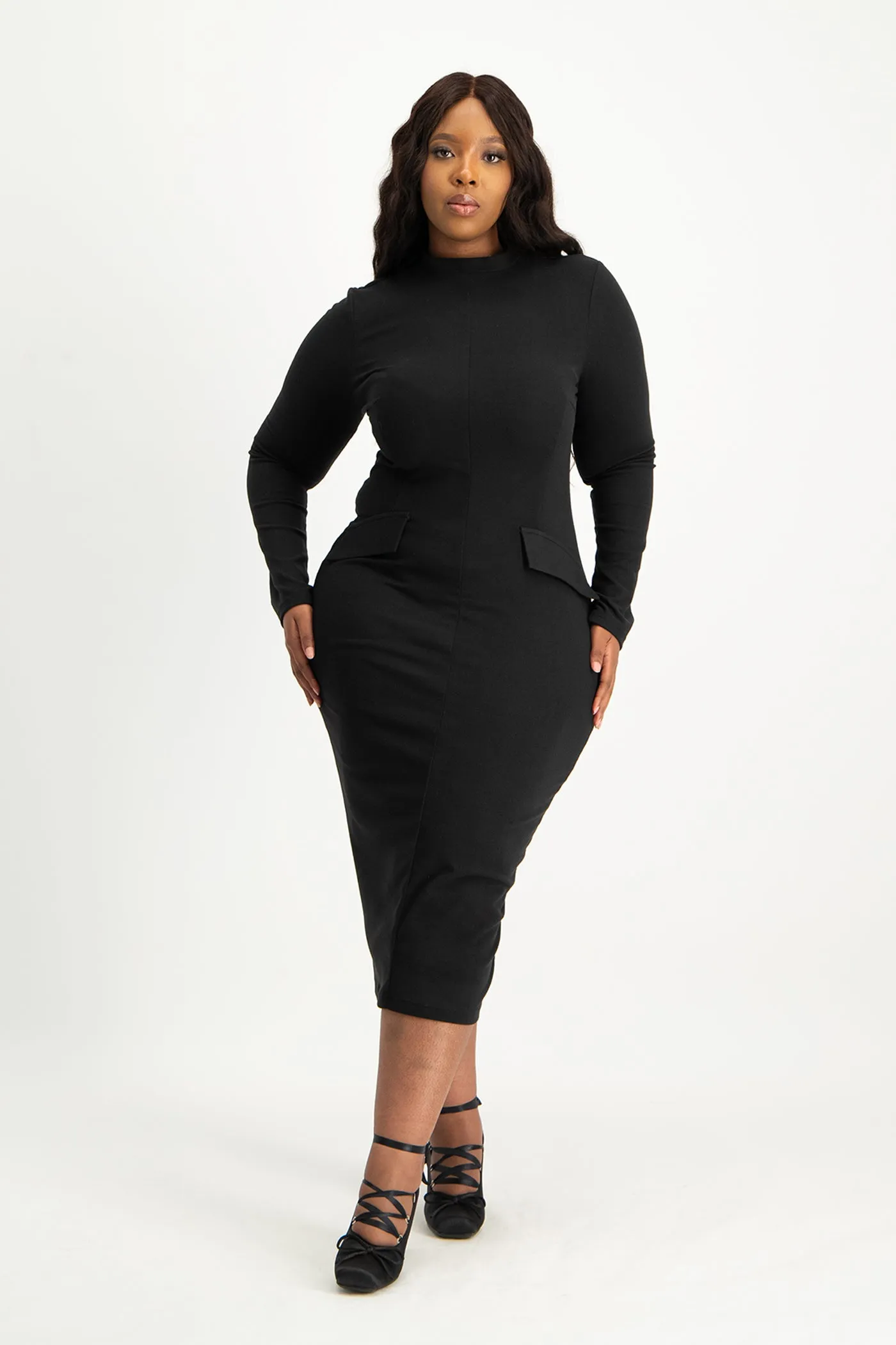 Carmella Long Sleeve Midi Dress