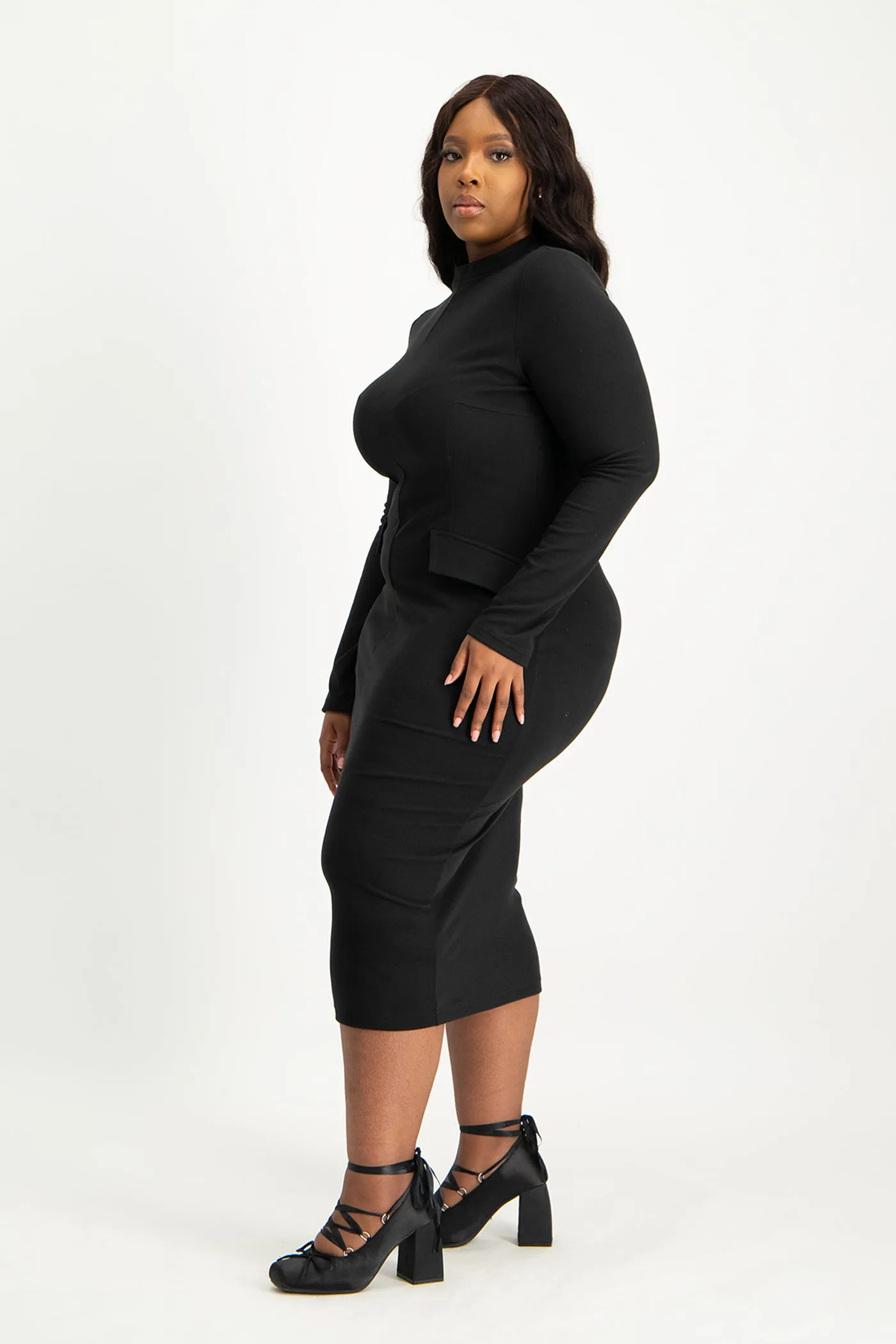 Carmella Long Sleeve Midi Dress