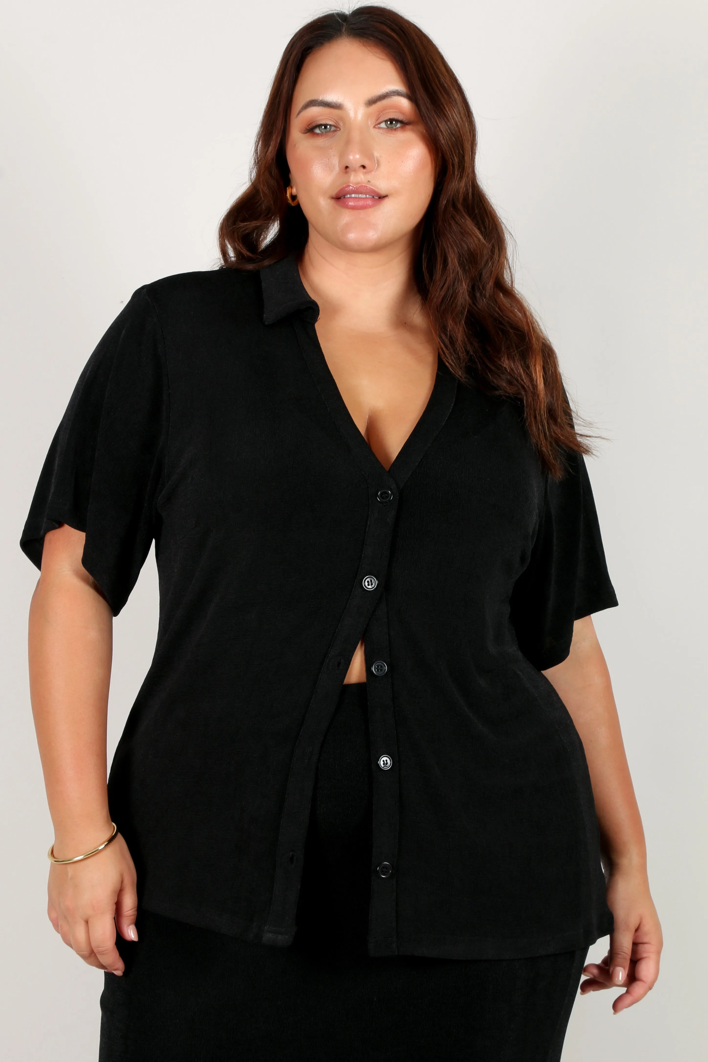 CHELSEA FULL LENGTH TOP BLACK