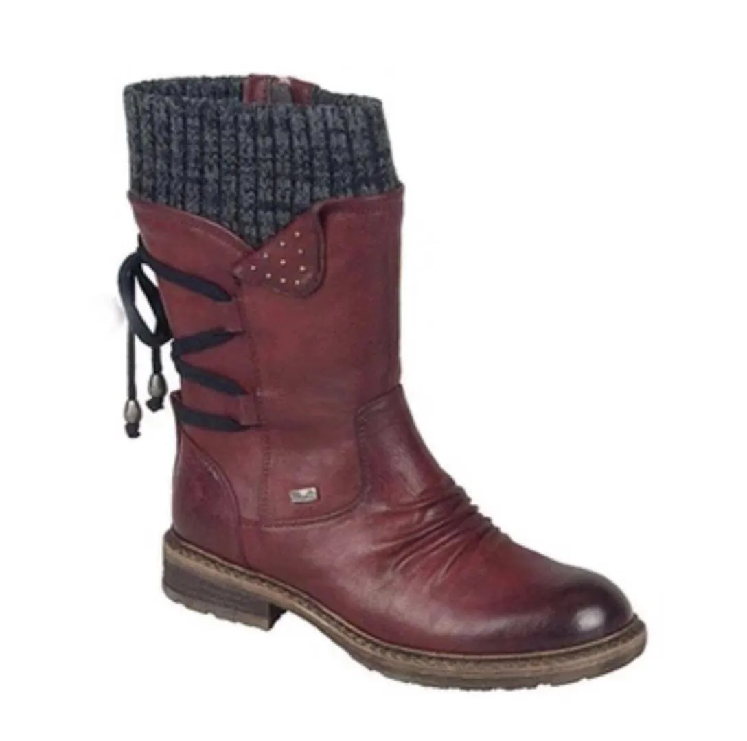 Chicvane New Autumn Winter Women's Zipper Closure Chunky Heel Ankle Boots