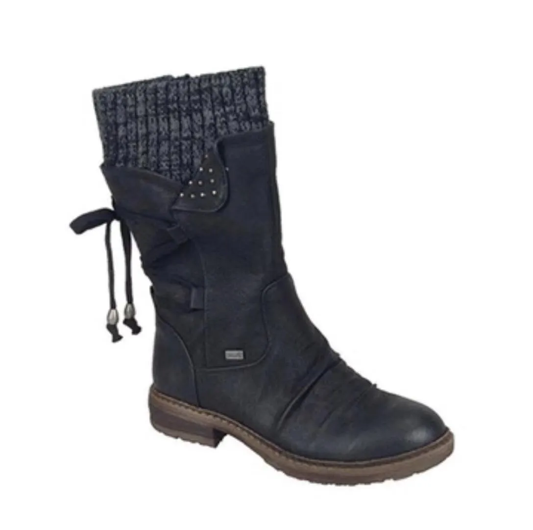 Chicvane New Autumn Winter Women's Zipper Closure Chunky Heel Ankle Boots