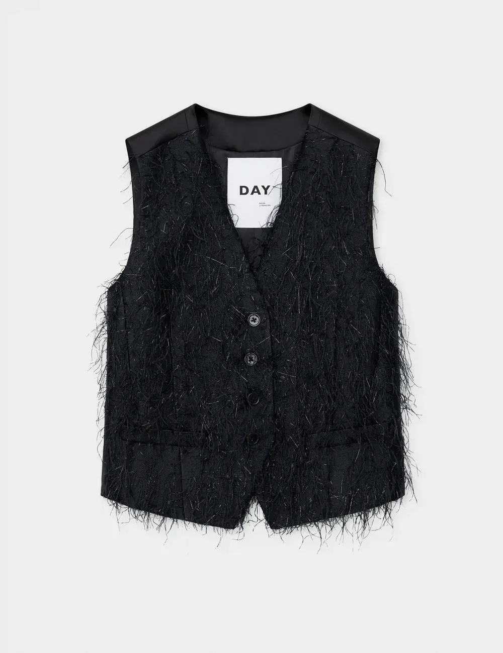 Christa Frayed Jacquard Waistcoat