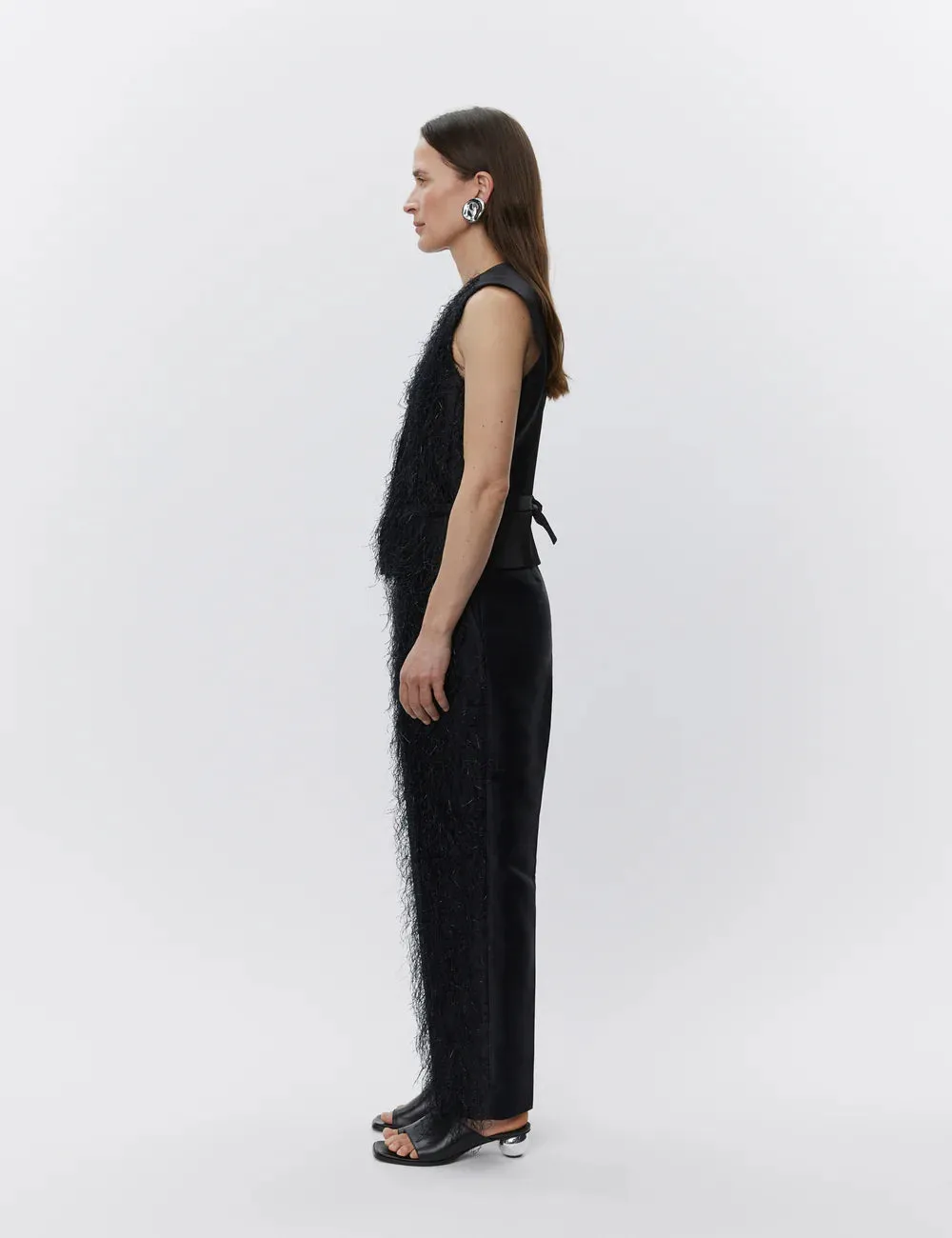 Christa Frayed Jacquard Waistcoat