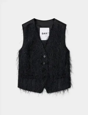 Christa Frayed Jacquard Waistcoat
