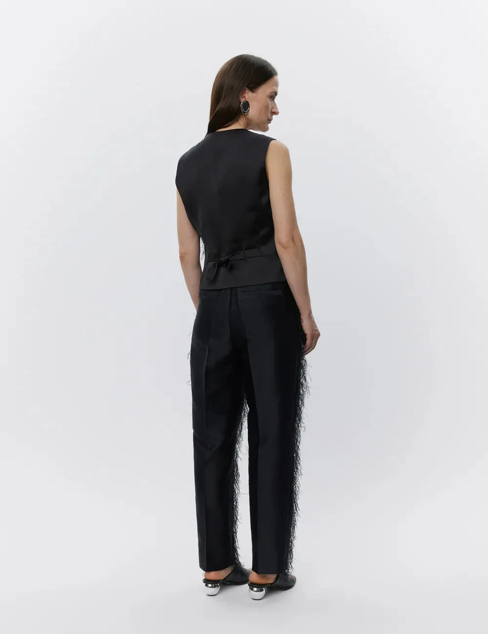 Christa Frayed Jacquard Waistcoat