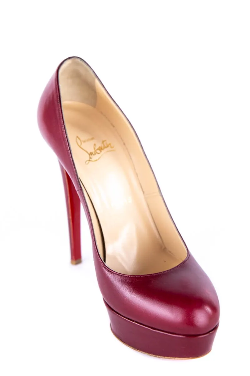 Christian Louboutin Red Leather Round-Toe Pumps Size 7.5 | EU 37.5