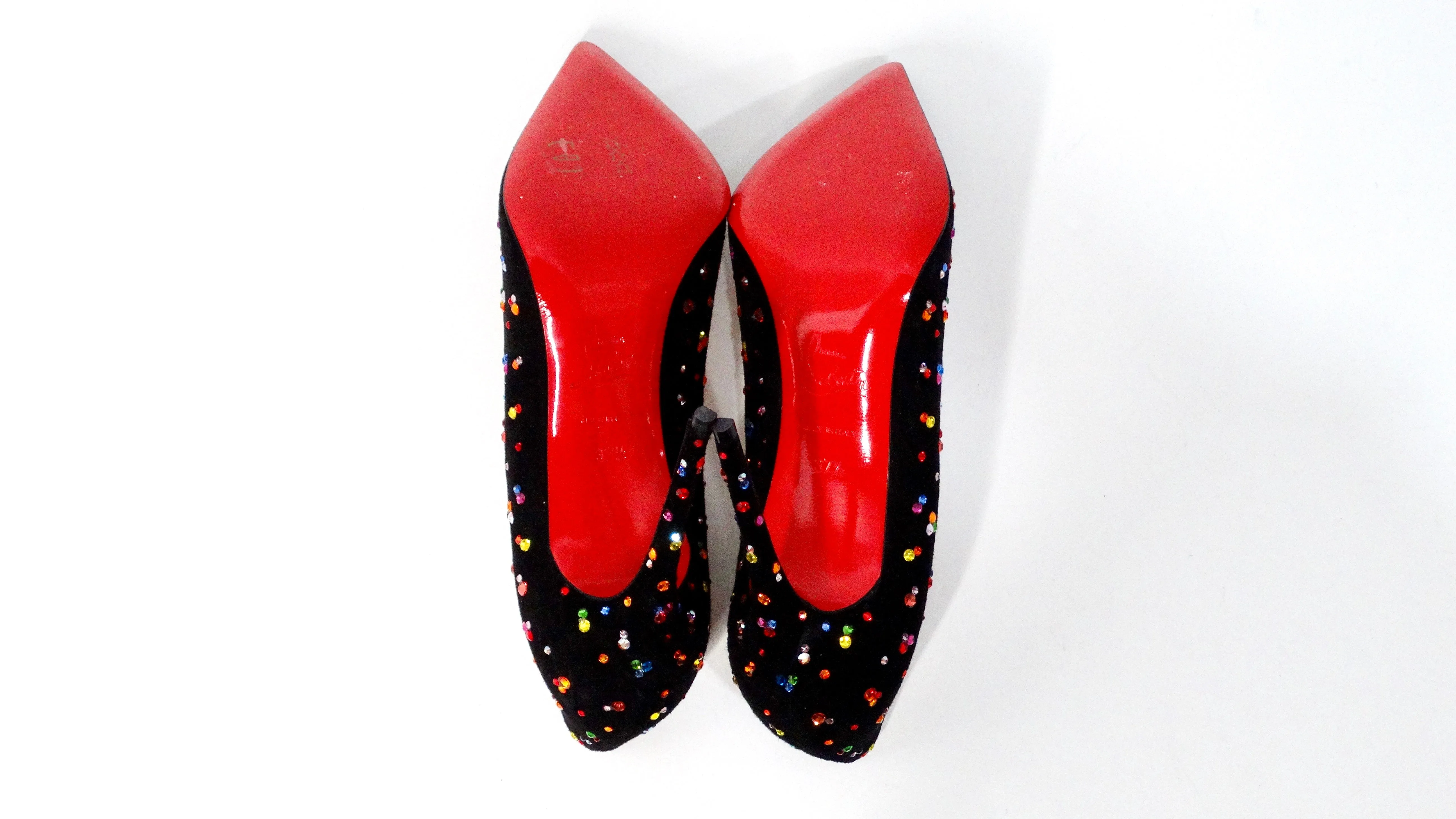 Christian Louboutin Veau Velour Follies Clair De Lune Stiletto Pumps