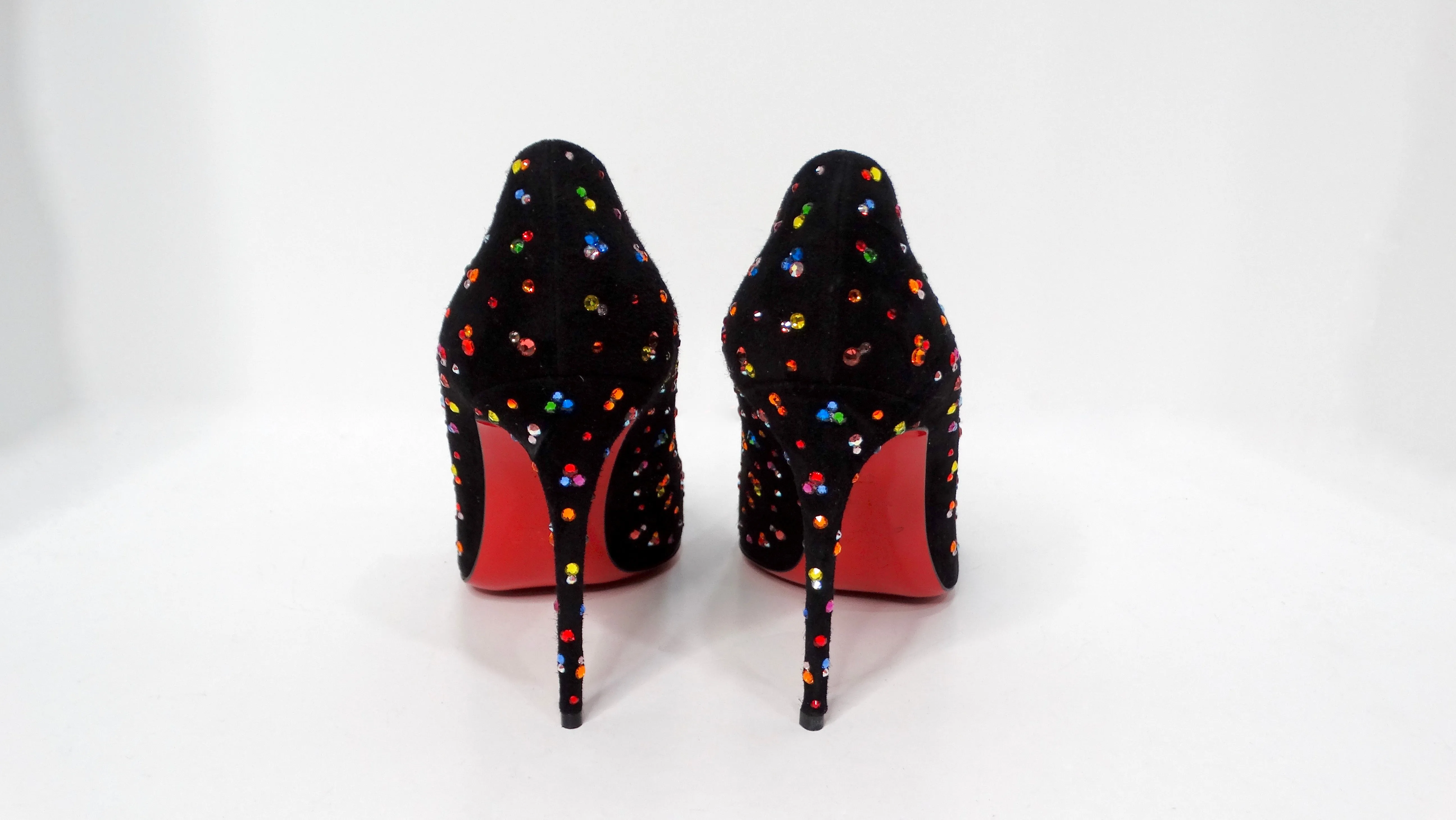 Christian Louboutin Veau Velour Follies Clair De Lune Stiletto Pumps