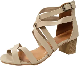 Chunky Heels for Women Sandal Heels for Women Buckle Chunk High Heel Sandals for Prom Party Daily Wear Open Toe Sandal