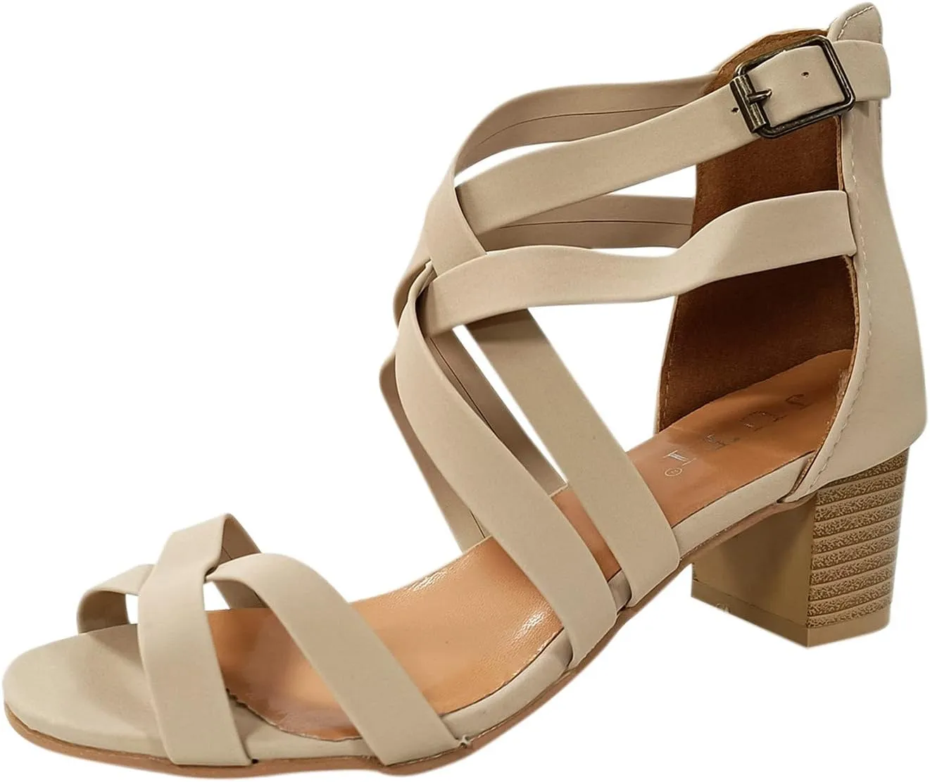 Chunky Heels for Women Sandal Heels for Women Buckle Chunk High Heel Sandals for Prom Party Daily Wear Open Toe Sandal