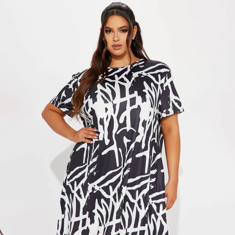 Claire - Abstract Print Maxi Dress