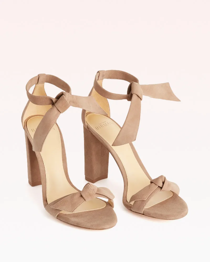 Clarita Block 90 Suede Cameo