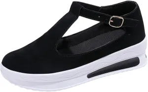 Closed Toe Sandals Women Arch Support Slip On Thick Sole Sandals Adjustable Hook Loop Running Shoes Fashion Casual Platform Summer Shoes Solid Color Orthopedic Sneakers