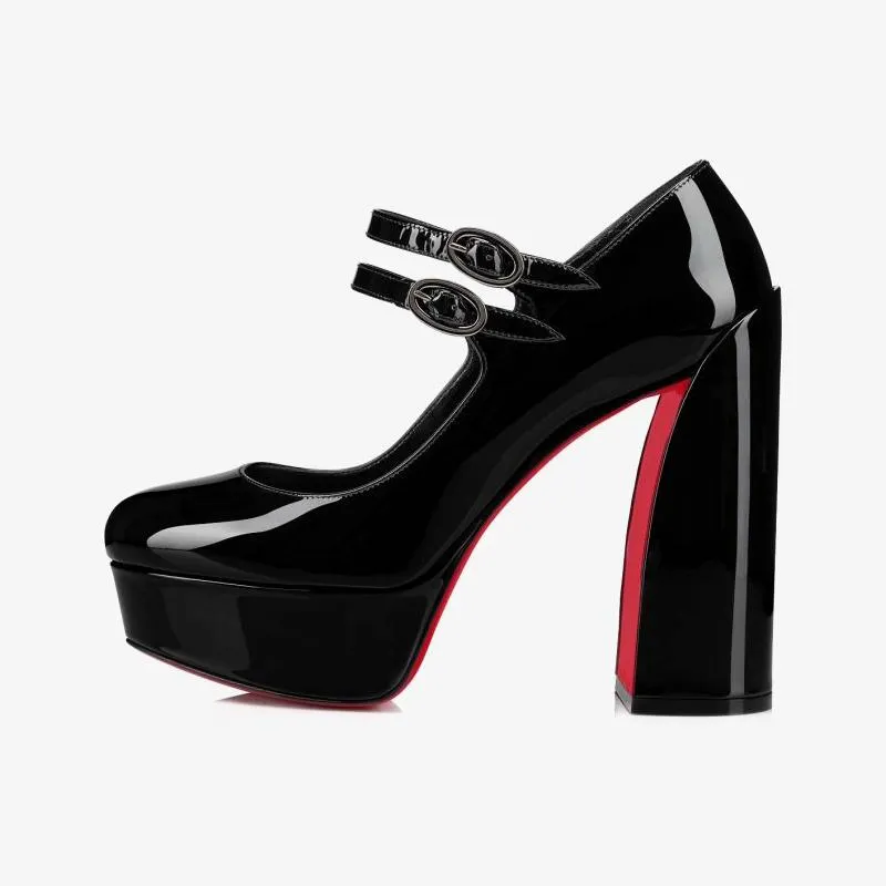 Comfortable Patent Leather Pump with 140mm Heel