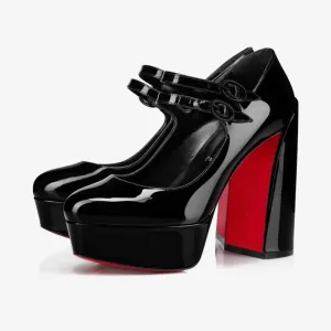 Comfortable Patent Leather Pump with 140mm Heel