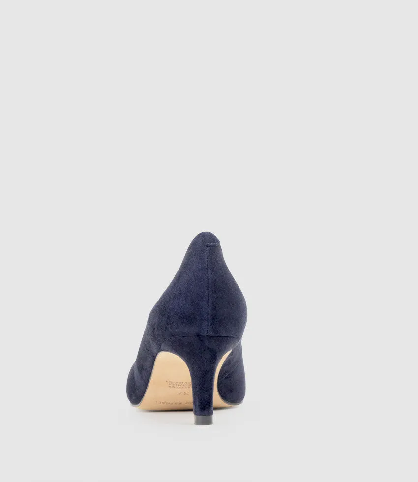 COSETTE55 Choked Up Pump in Navy Suede