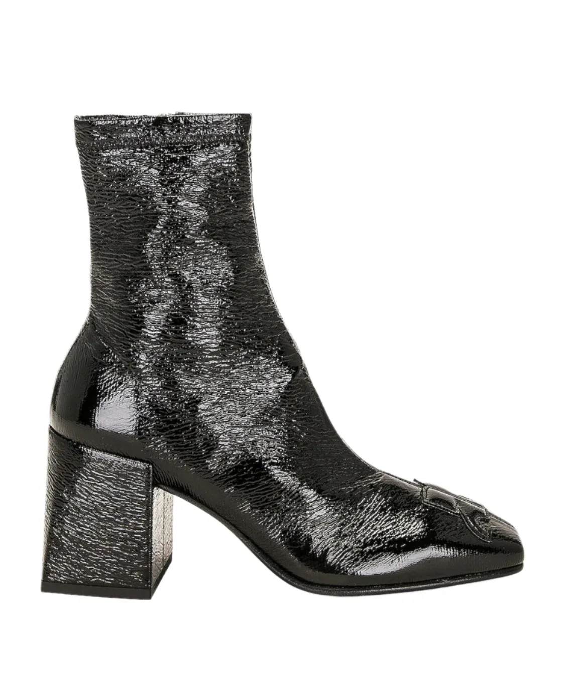 Courrèges Vinyl Logo Ankle Heeled Boots