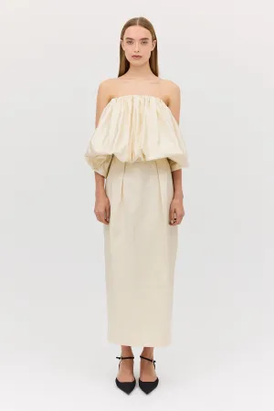 CREAM SATIN AFFINITY SKIRT
