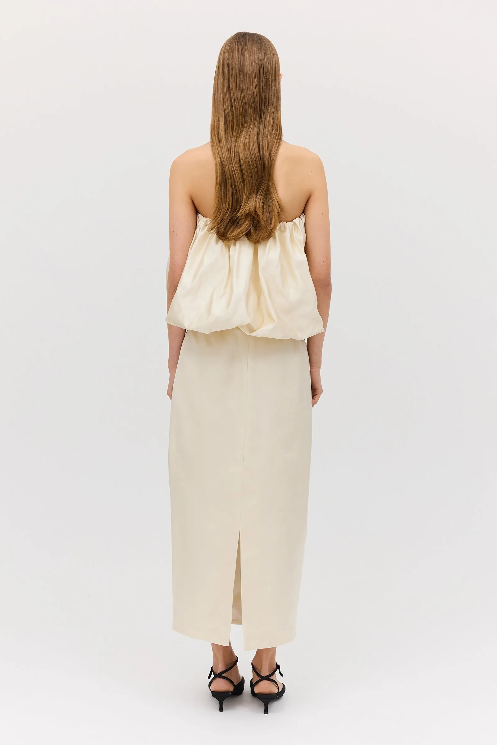 CREAM SATIN AFFINITY SKIRT