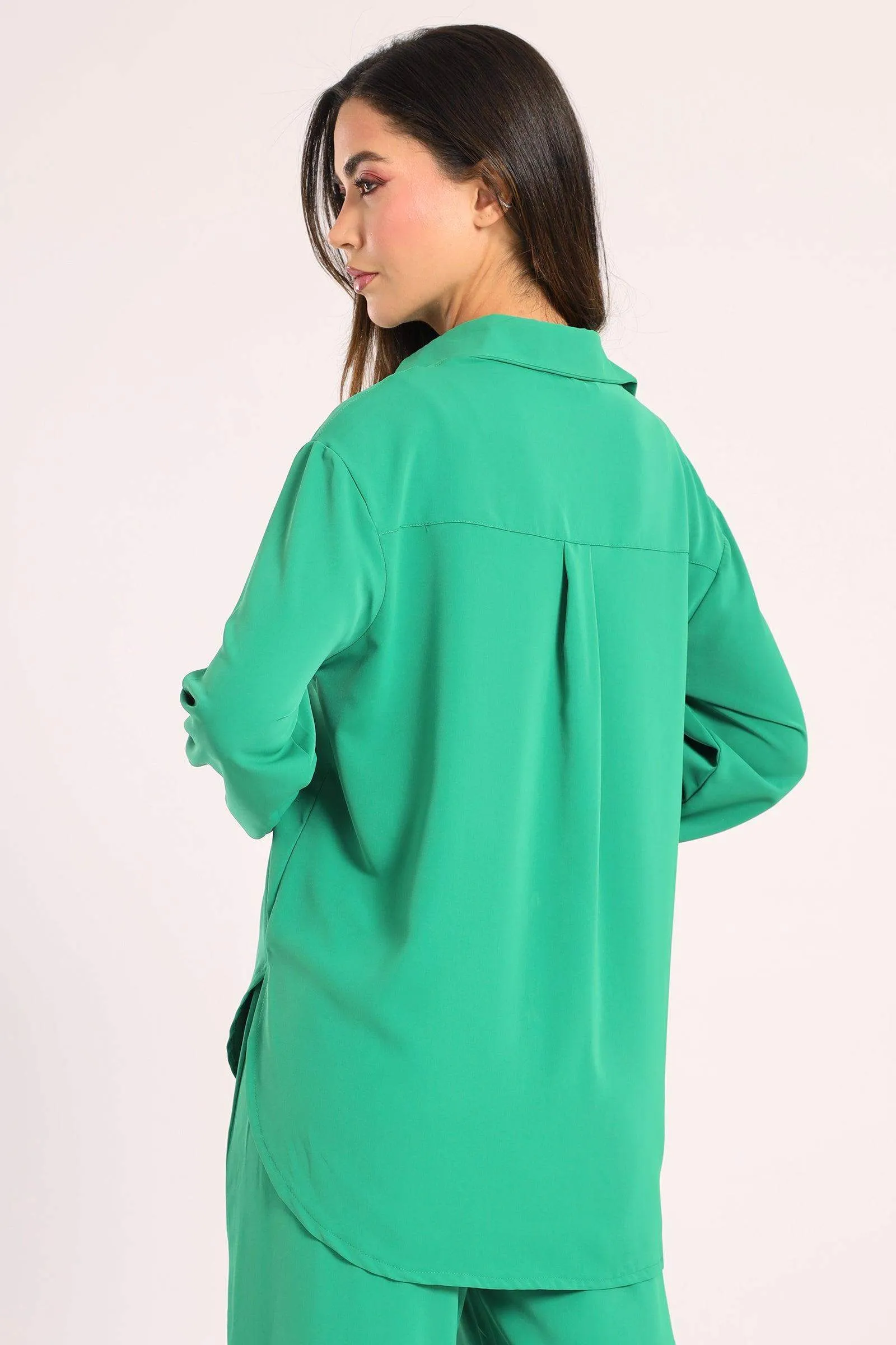 Crepe Shirt with Chest Pocket