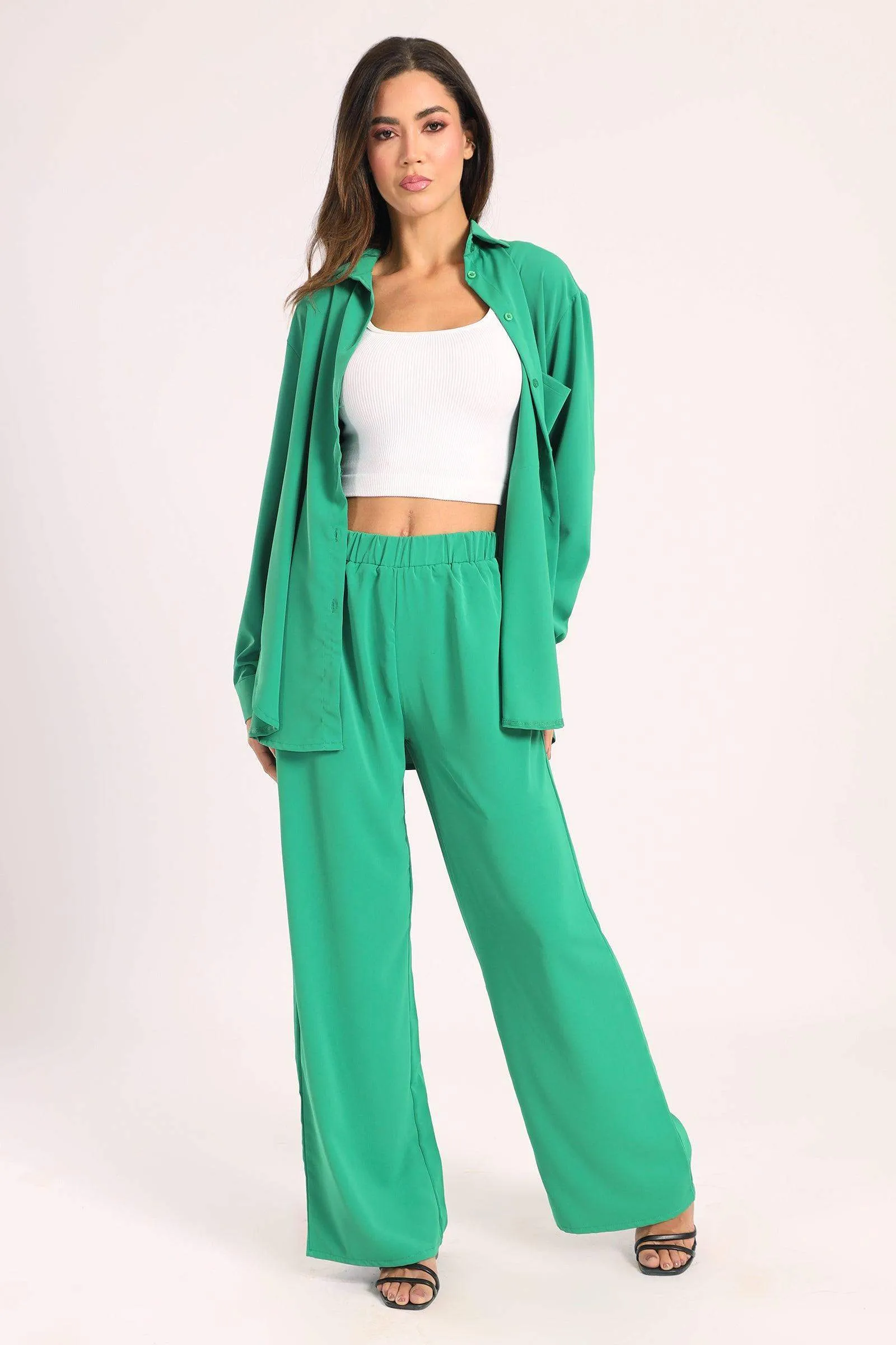 Crepe Shirt with Chest Pocket
