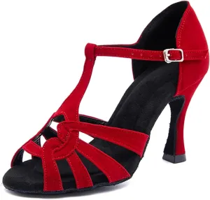 Cuban Heel Salsa Sandals - Ballroom Dance Party Heels (8.5CM/3.35")