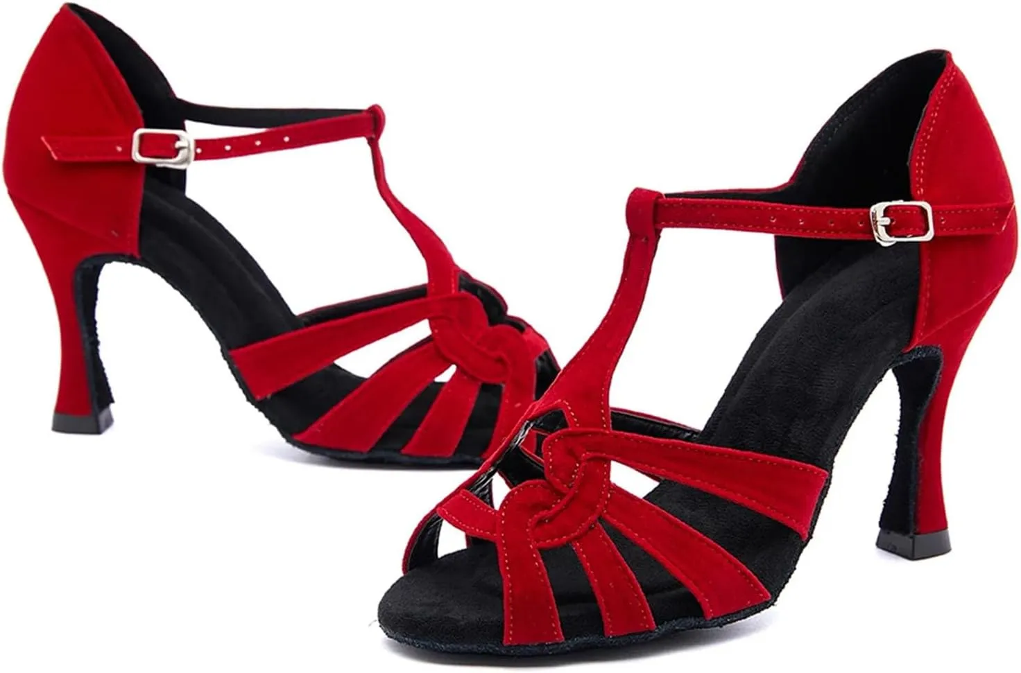 Cuban Heel Salsa Sandals - Ballroom Dance Party Heels (8.5CM/3.35")