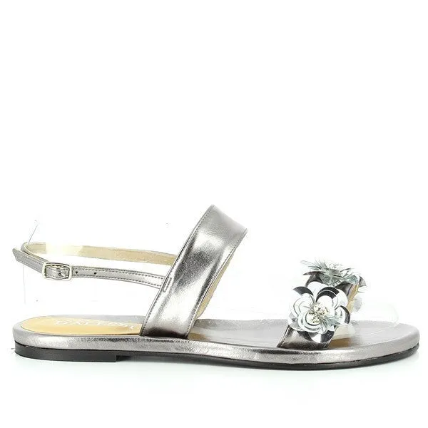Dalessi Dakota Pewter Slingback Sandals