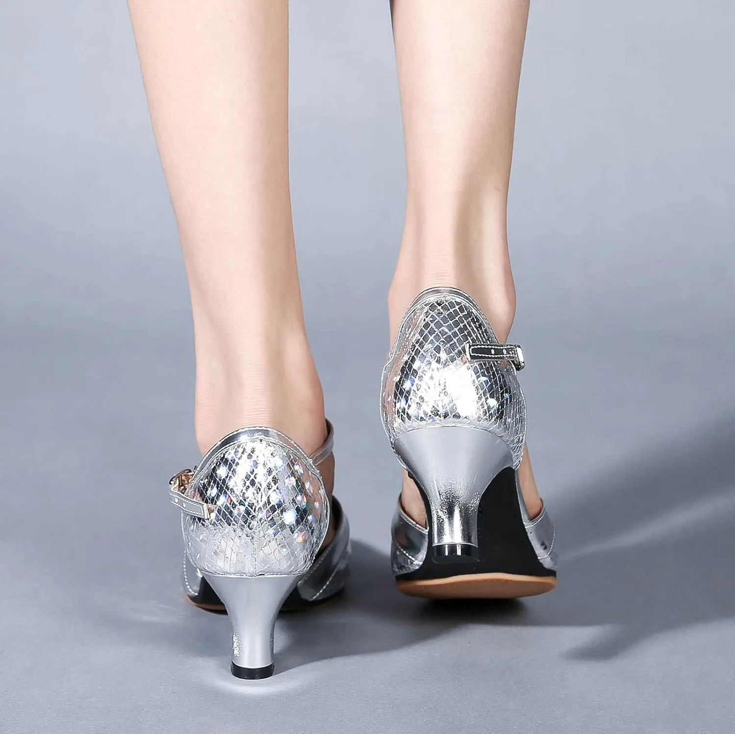 Dance Shoes For Womens Latin Dance Heeled Ballroom Tango Party Sequin Dance Shoes Sandals Sandal Women