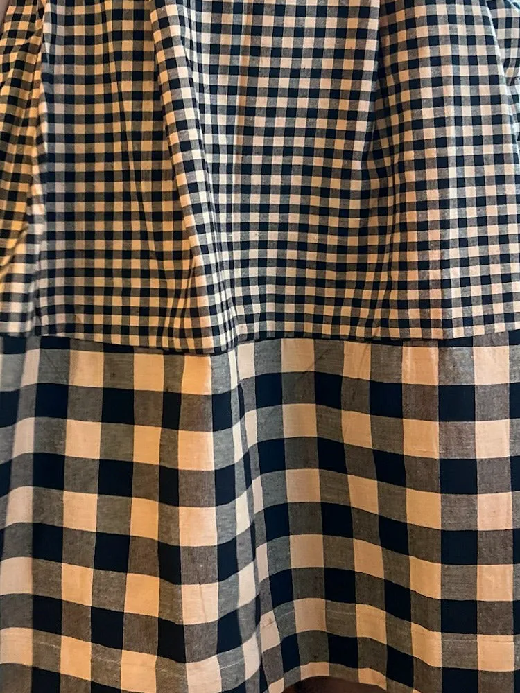 Devonshire Dress - Black and Tan Small Gingham