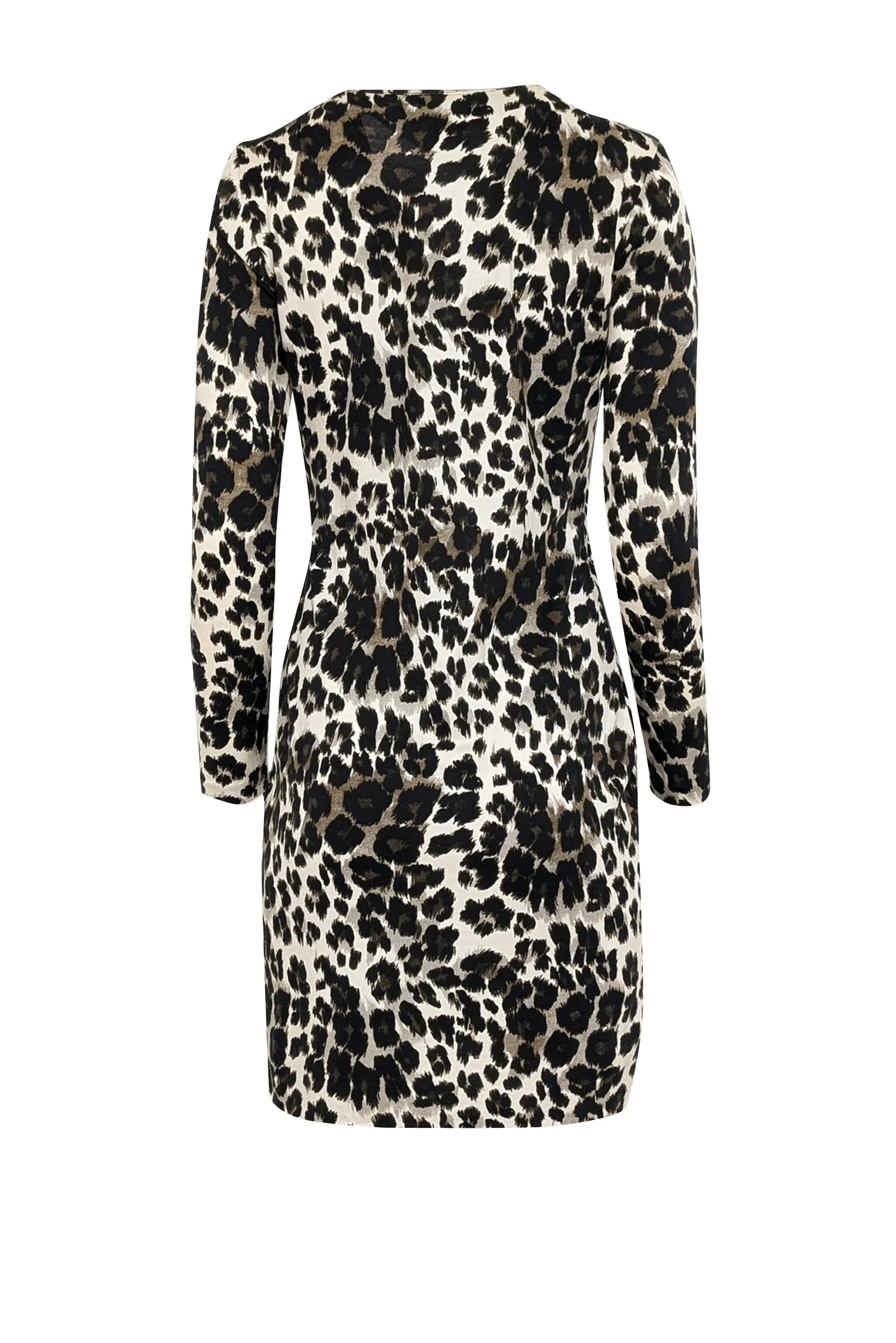 Diane von Furstenberg - Ivory, Brown, & Black Leopard Print Dress Sz 4