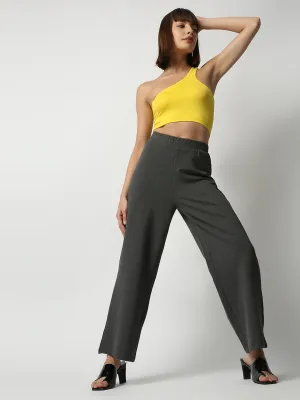 Disrupt Womens High Rise Wide Leg Grey Pants